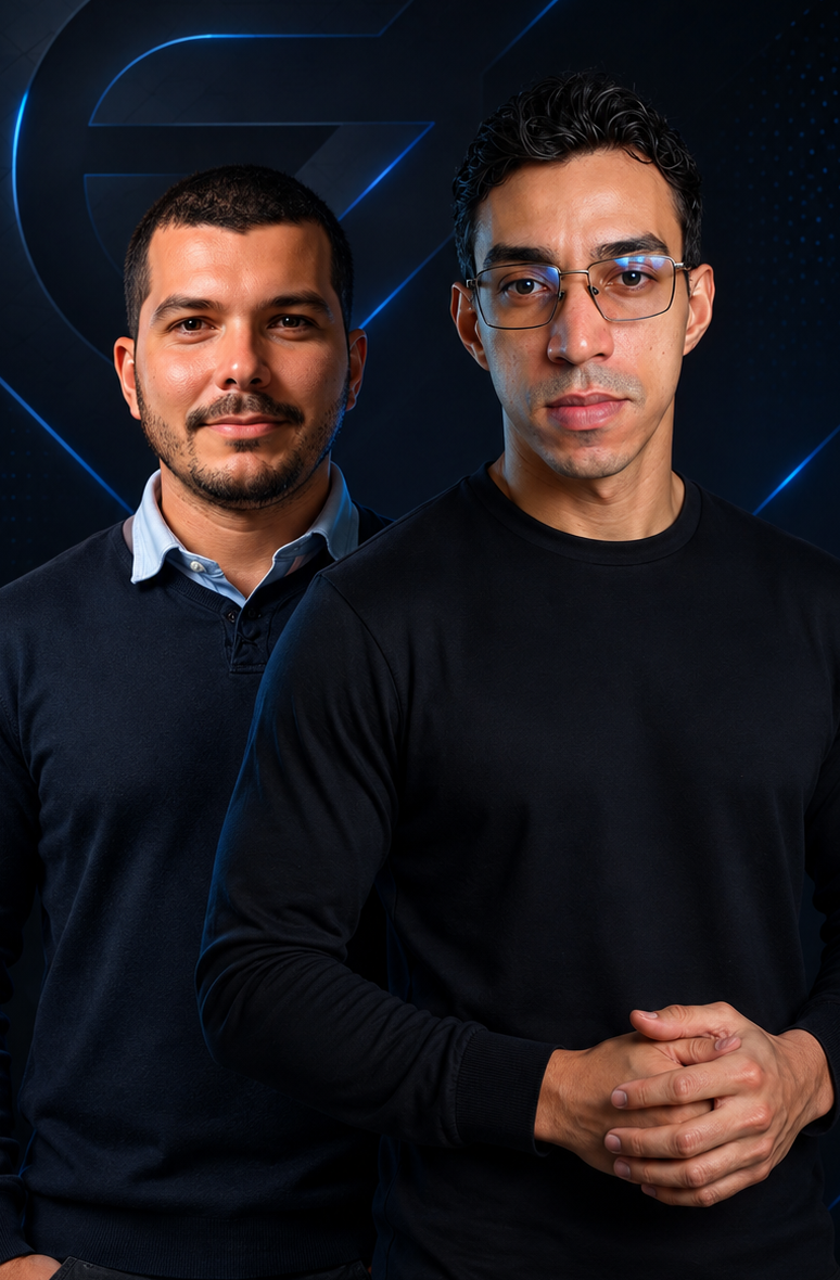 Jonh Ezer e Lucas Alves, fundador e cofundador da Ezer Digital